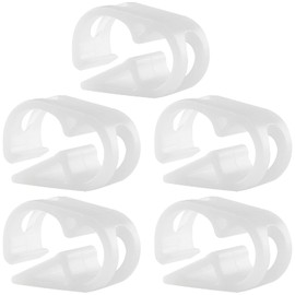Kyuionty 1/4" - 5/16" Plastic Tubing Clamps Flow Control Hose Clamp, Laboratory Pinch Valve Shut Off Hose Clamp - Pack of 5 White