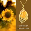 TIGER RIDER Sunflower Amber Necklace for Women Amber Lever Back