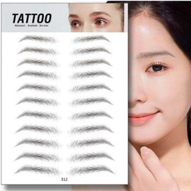 3D Embossed Disposable Eyebrow Drawing Stickers for Pre-Tattoo Styling E15 10ea