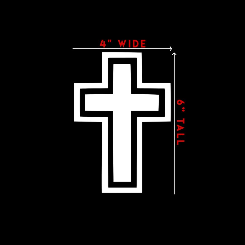 Cross Christian Decal Car Truck Bumper Window Sticker