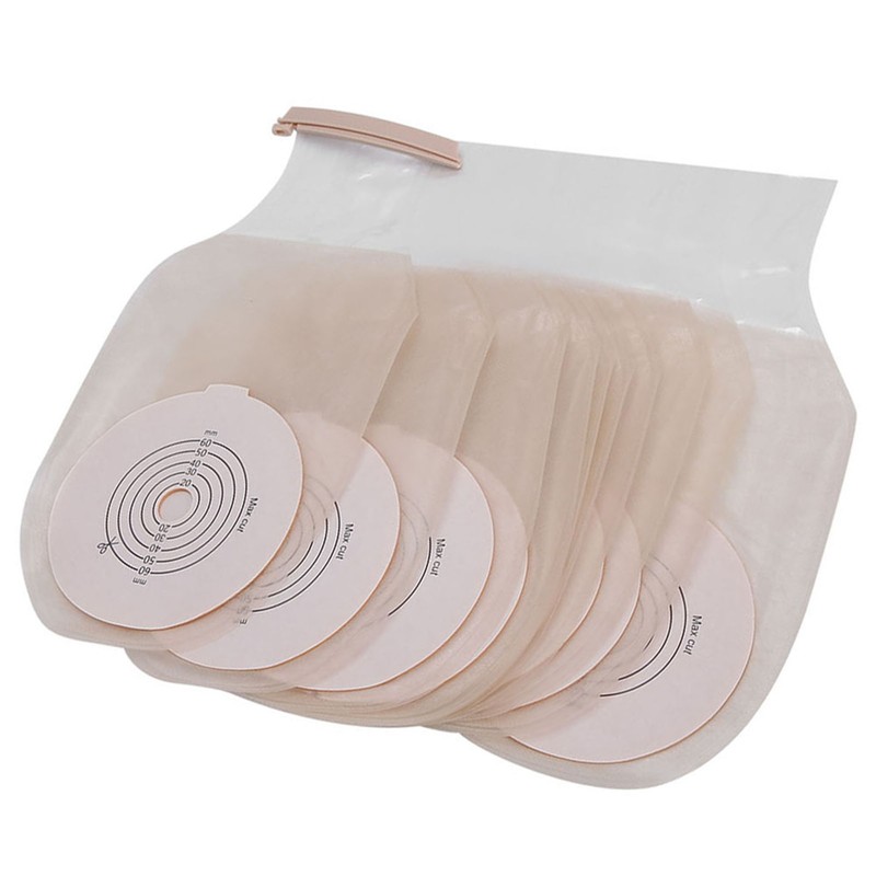 10pcs OnePiece Silicone Colostomy Bag SkinFriendly Ostomy Bag Pouch for