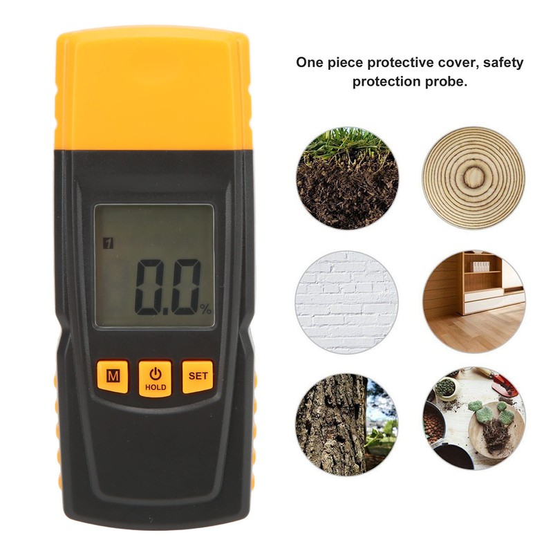 GM605 Portable Wood Moisture Meter Hygrometer Digital Wood Density Meter