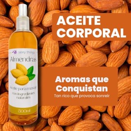 Sexy Things - Aceite para Masaje Corporal con Aroma, Ideal para Relajación en Pareja, Aromaterapia con Ingredientes Naturales, Hidratante y Suave (500