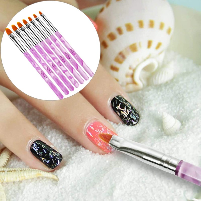 Olakin Nail Art Brushes Set[7 Pcs], Nail Art Painting Pen