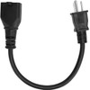 Extension Cord with Ground, 12.8 inches (30 cm) 15A to