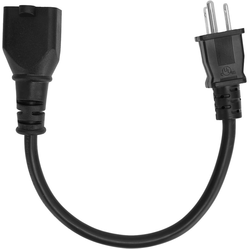 Extension Cord with Ground, 12.8 inches (30 cm) 15A to