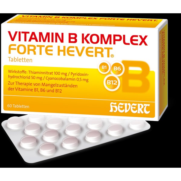 VITAMIN B KOMPLEX FORTE HEVERT Tabletten, 60 St. Tabletten Hevert-Testen