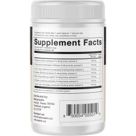 Naturealm Sacred 7 Organic Mushroom Powder for Coffee with Lions Mane (60 Ct)