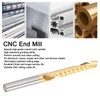 5Pcs End Mill TiPlated 1Flute CNC Spiral Router Bit HighSpeed
