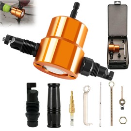 Pack of 7 Sheet Metal Cutters for Cordless Screwdrivers, 360 Degree Adjustable Sheet Metal Cutter, Double Head Sheet Metal Nibper, for Drill Punch, Cutting Tool Double Headed