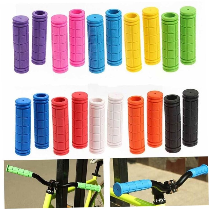 Generic Pink Bicycle Handlebar Grips, Anti-Slip Rubber Cycling Handle Grip,