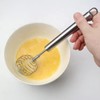 Stainless Steel Egg Beater Spring Coil, Hand Push Whisk Blender,