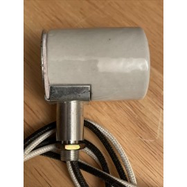 PORCELAIN ~ Vintage Lamp Socket 1/8 IPS SIDE OUTLET W/ 24 Inch Leads