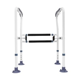 GDRASUYA10 Toilet Safety Rail Bathroom Safety Frame for Elderly Grab Bar Support Adjustable