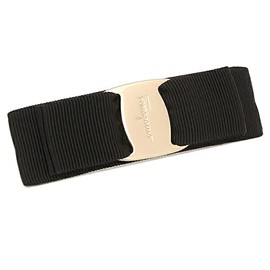 Ferragamo 342019 495450 Barrette Accessory, Women's, Vara Ribbon, Ferragamo Salvatore Ferragamo Black