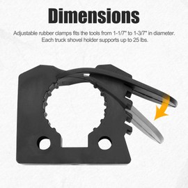 JERBOR Kit de montaje de abrazadera de goma de liberación rápida para manijas de herramientas de 1-1/7 pulgadas a 1-3/7 pulgadas de diámetro para camiones, UTV, ATV, todoterreno, 4 x 4 piezas, soporte
