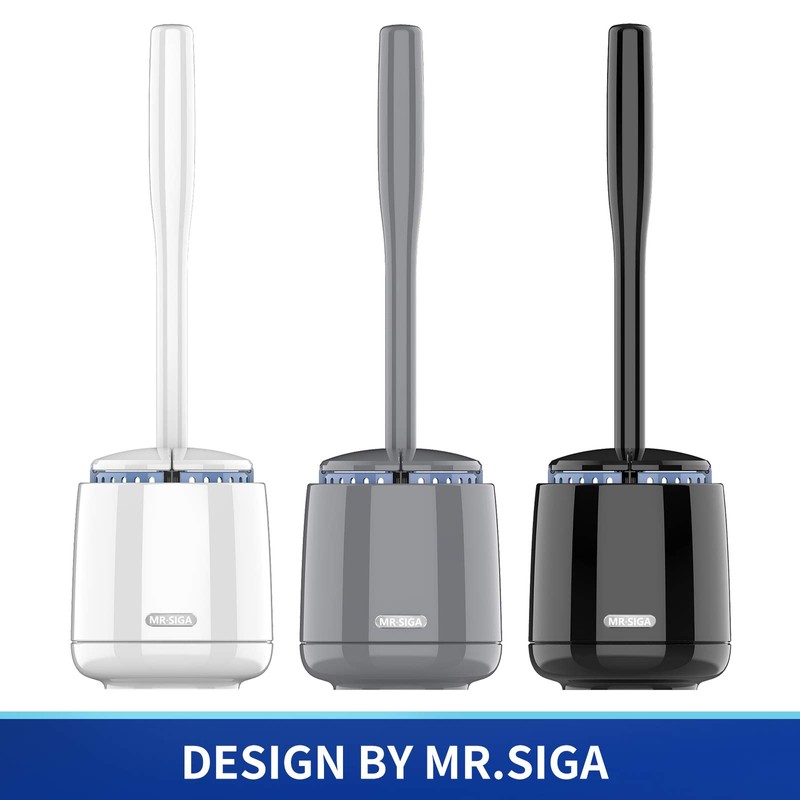 MR.SIGA Toilet Bowl Brush and Holder, Premium Quality, with Solid