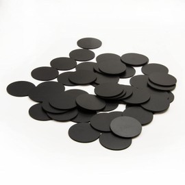 50 pcs NFC Tag NTAG215 Card Coin Black, Rewritable NTAG215 NFC Card PVC Card Round 25mm, 504 Bytes Memory RFID Card, Compatible with TagMo Amiibo and NFC-Enabled Smartphones