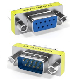 CABLEPELADO Serieller Adapter RS232 DB9 Stecker auf Buchse | RS-232-Kuppler - RS-485 - TTL - DB9 | Gender Changer Adapter | RS-232 DB9 | 9-polig | Stecker auf Buchse
