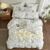 YASMENG Bed Linen Leaves 155 x 220 cm Green Grey