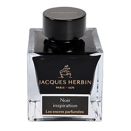 Jacques Herbin - Ref 14709JT - Ink for Fountain Pens & Rollerball Pens - Noir Inspiration - 50ml Bottle - Scented Ink
