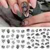 Vezocim Nail Art Stickers Decals, Holographic Flower Nail Water Slide