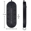 10-Outlet 2 Prong Power Strip with 3 USB Ports, Polarized