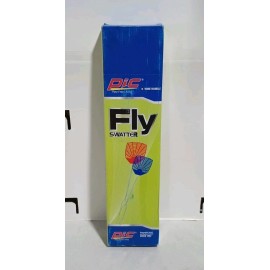PIC Pack Of 24 PIC Plastic Assorted Colors Metal Handle Fly Swatters
