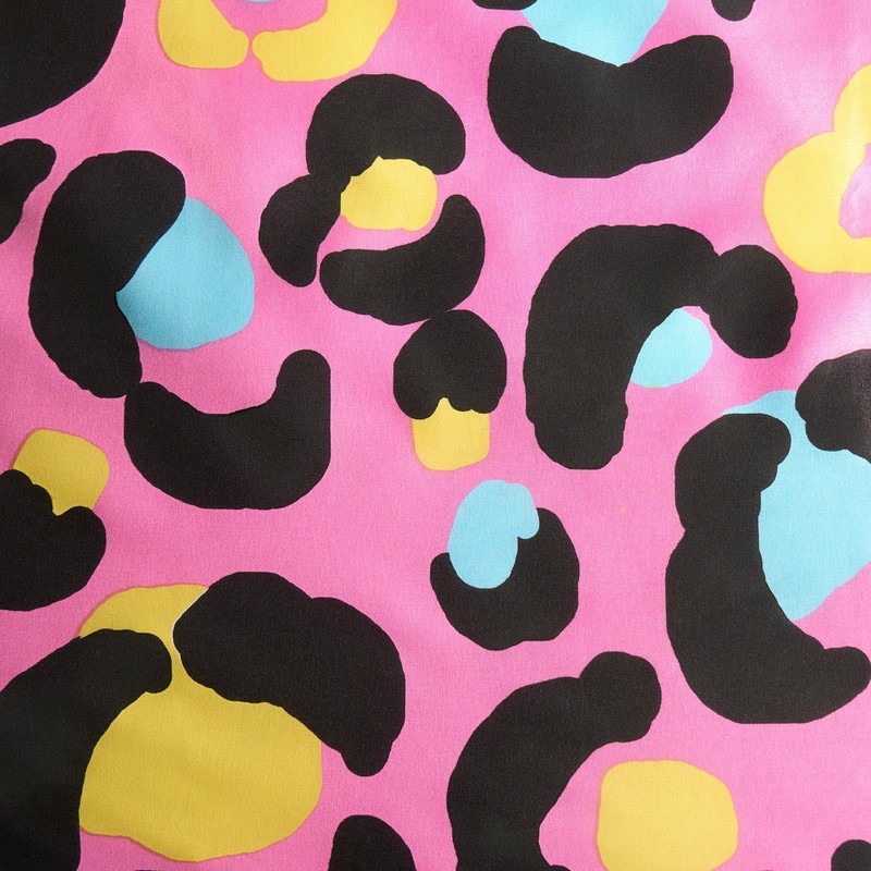 OHS Leopard Print Double Bedding, Reversible Quilt Covers for Girls