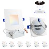 Adetu 4 inch Square Led Recessed Lighting,6 Pack 5CCT Ultra