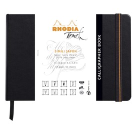 Rodia Touch cf116124 Sketchbook, Drawing Paper, Caligrator Book, A5, Landscape (Natural Paper, Plain, Paper Weight: 8.8 oz (250 g), 64 Pages)