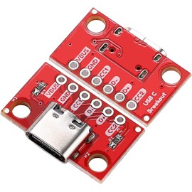 PENGLIN 5pcs USB Type C Breakout Board Serial Breakout Socket 6P 2.54 mm PCB Converter Board