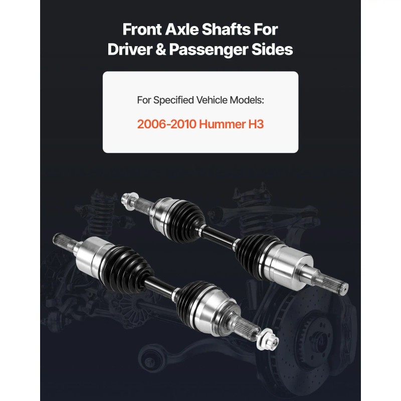 Hummer H3 Cv Axle Shaft Assembly Front Left Right Steel