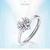 0.5-5Ct Moissanite Engagement Rings, Certificated Moissanite with Platinum Plated S925