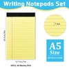 6 Pack A5 Legal Pad, Yellow Lined Paper, Double-Side Printed