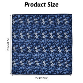 NiceLand Pack of 4 Handkerchiefs, Men's Suit Pocket Square Men's Pocket Squares Men's Handkerchiefs, Pocket Square Made of Polyester Silk, 22.5 x 22.5 cm, 01+02+03+04