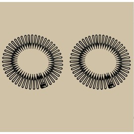 2Pcs Black Flexible Plastic Circle Hair Combs with Teeth for Women,Stretch Hair Comb 2 Zig Zag Flexible Circle Comb Full Circular Tooth Headbands Sports Hair Accessories,Styling Hair Accessories