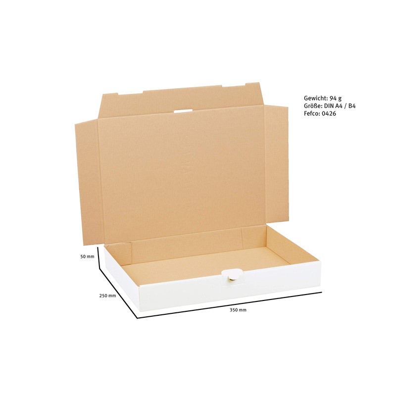Maxi Letter Boxes White 350 x 250 x 50 mm