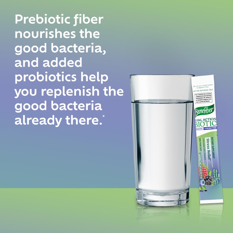 Benefiber Dual Action Biotic Plus Stress Relief, 18 Count Stick
