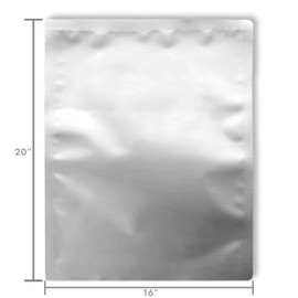 PackFreshUSA: 5.5 Mil - 2 Gallon Premium Century Mylar Bags (16" x 20”) Rounded Corners - 1000cc Oxygen Absorbers- Heat Sealable - Long-Term Food Storage (10)
