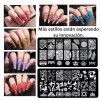 Dolores Estampas Sello Uñas: 9 Plantillas+sello+raspador+bolsa Láser
