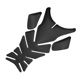 A ABSOPRO Universal 3D Motorcycle Gas Tank Decal 7.76''x5.63'' Gas Tank Protector Sticker Fuel Oil Gas Tank Pad Protector Sticker Decal PVC Rubber Black