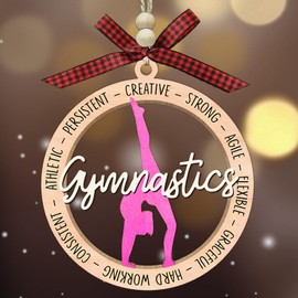 Gymnastics Ornament for Girl, Gymnast Ornaments for Christmas Tree - Gymnastics Gifts for Girls, Coach, Gymnast Gifts for Girls 4-12