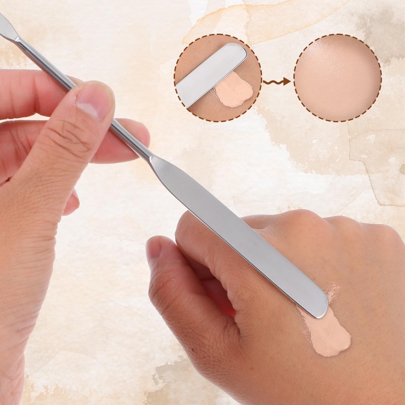 3 pcs Makeup Spatula Foundation Spatula Stainless Steel Professional Makeup