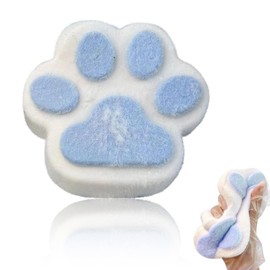 Squeeze Toy for Large Cat Paws, Cat Paws Squishy, Cat Paw Squishy, Soft and Comfortable, Pressure Relief Toy, Suitable for All Types of People (Blue and White, 5.51 Inches)