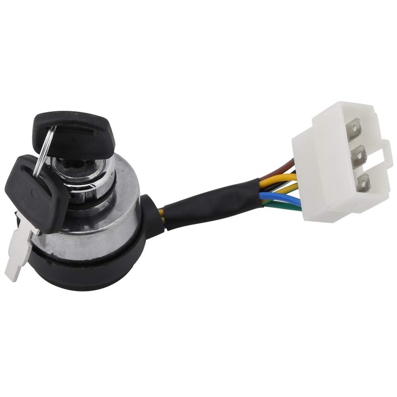 Ignition Start Key Switch, 6 Wire 2.5-6.5KW Ignition Key Switch
