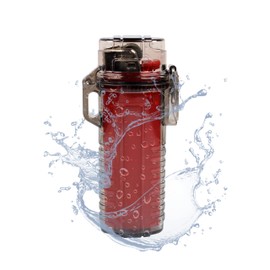 HUMWE EDC - Funda impermeable para encendedor BIC regulares, funda tipo J6, para supervivencia al aire última intervensión, multiusos, sellado, color negro