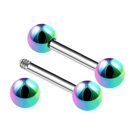 KJM Fashion Rook Metal Stud Earrings 1.6 mm 14 g Pack of 2