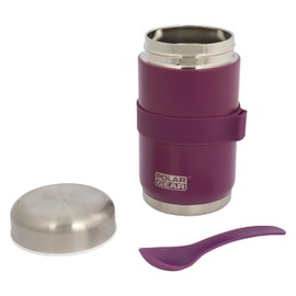 520ml Insulated Food Flasks for Hot Food – Double-Wall Stainless Steel Hot Food Flask with Spoon – Thermal Lunch Box Keeps Meals Drinks Hot or Cold for 6 Hours – Leakproof Soup Containers (Grape)