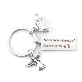 Diulinep Guardian Angel Keyring, Guardian Angel Car, Heart Man Gift, Gifts for Girlfriends, Partner Gifts for Him, Keyring Angel, Gifts for Drivers2